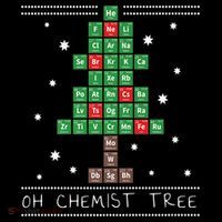 Christmas Chemistry Science Periodic Table Chemist Tree Poster