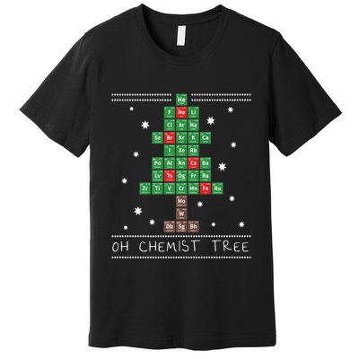 Christmas Chemistry Science Periodic Table Chemist Tree Premium T-Shirt