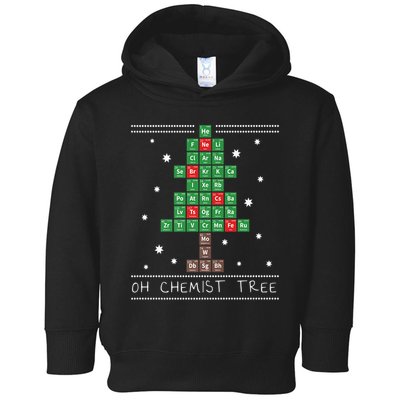 Christmas Chemistry Science Periodic Table Chemist Tree Toddler Hoodie