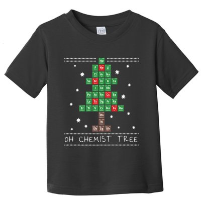 Christmas Chemistry Science Periodic Table Chemist Tree Toddler T-Shirt