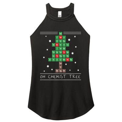 Christmas Chemistry Science Periodic Table Chemist Tree Women's Perfect Tri Rocker Tank