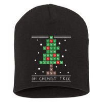 Christmas Chemistry Science Periodic Table Chemist Tree Short Acrylic Beanie