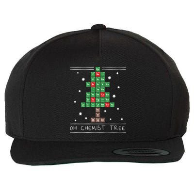 Christmas Chemistry Science Periodic Table Chemist Tree Wool Snapback Cap
