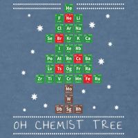 Christmas Chemistry Science Periodic Table Chemist Tree Garment-Dyed Sweatshirt