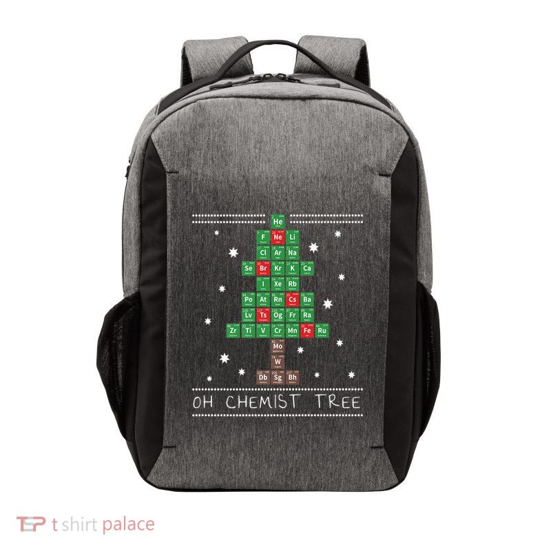 Christmas Chemistry Science Periodic Table Chemist Tree Vector Backpack