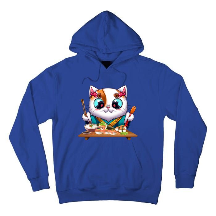 Cute Cat Sushi Chef Kawaii Cat Lover Japanese Neko Gift Tall Hoodie