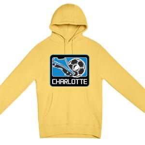 Cool Charlotte Soccer Cleats Premium Pullover Hoodie