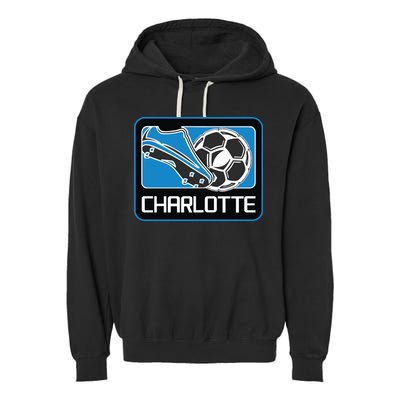 Cool Charlotte Soccer Cleats Garment-Dyed Fleece Hoodie