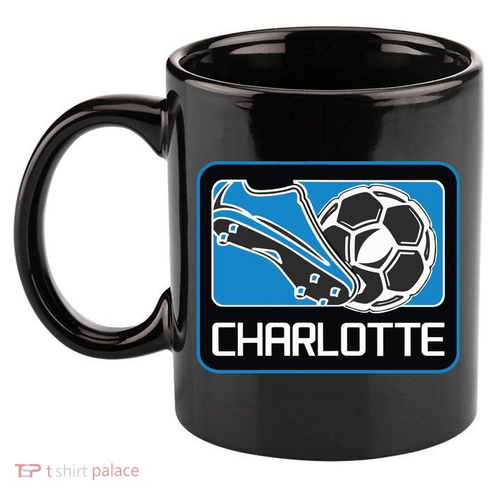 Cool Charlotte Soccer Cleats 11oz C Handle Ceramic Mug