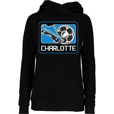 Cool Charlotte Soccer Cleats Womens Funnel Neck Pullover Hood