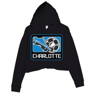 Cool Charlotte Soccer Cleats Crop Fleece Hoodie