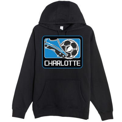 Cool Charlotte Soccer Cleats Premium Pullover Hoodie