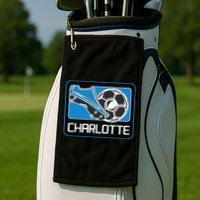 Cool Charlotte Soccer Cleats Golf Towel