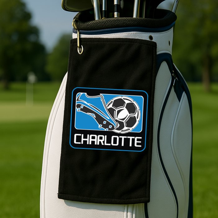 Cool Charlotte Soccer Cleats Golf Towel
