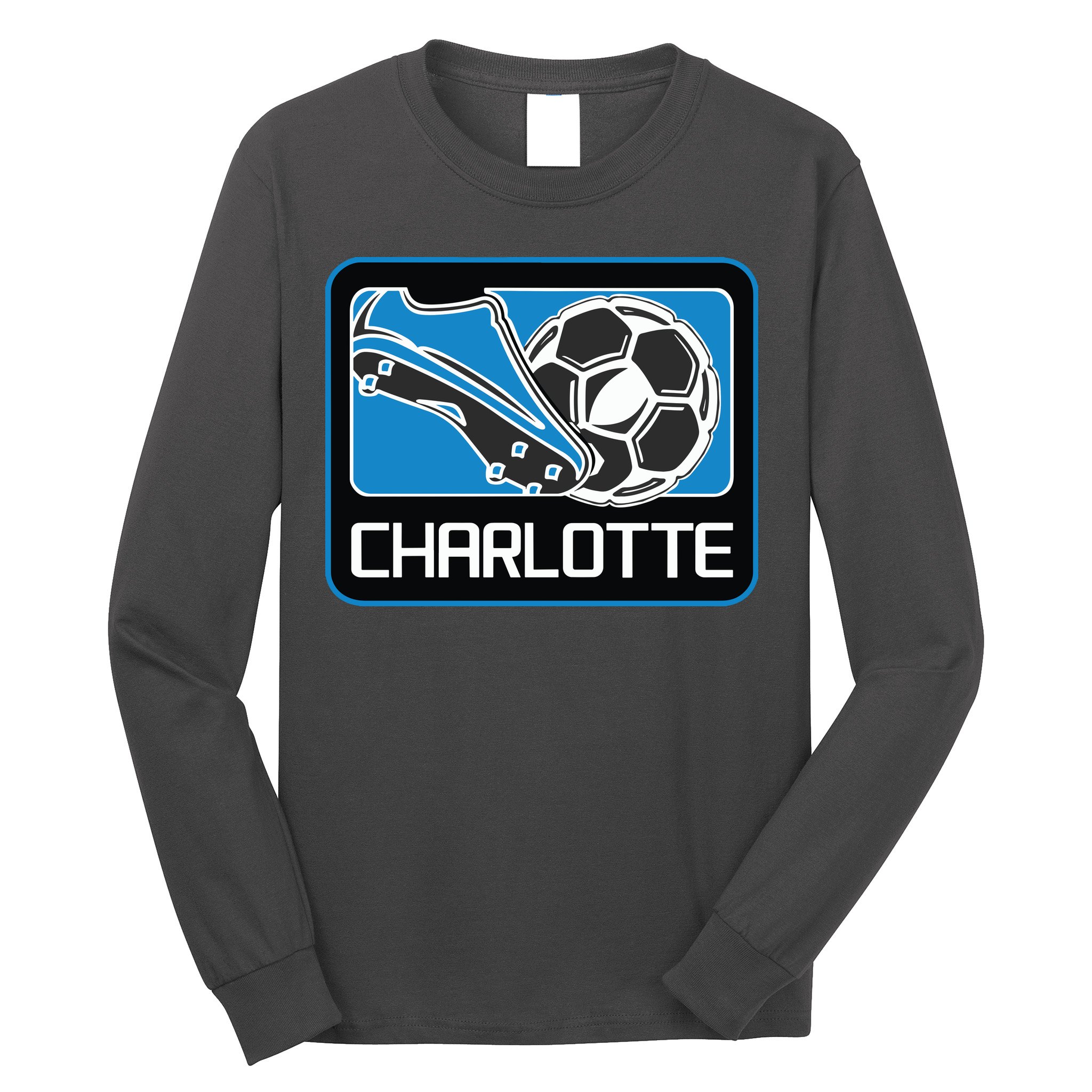 Cool Charlotte Soccer Cleats Long Sleeve Shirt