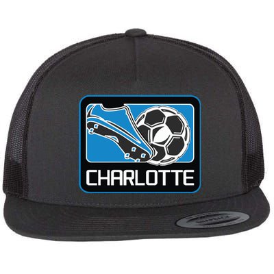 Cool Charlotte Soccer Cleats Flat Bill Trucker Hat