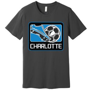 Cool Charlotte Soccer Cleats Premium T-Shirt