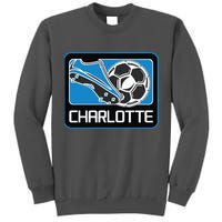 Cool Charlotte Soccer Cleats Tall Sweatshirt