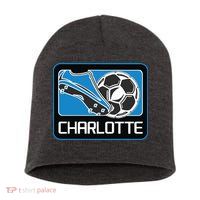 Cool Charlotte Soccer Cleats Short Acrylic Beanie