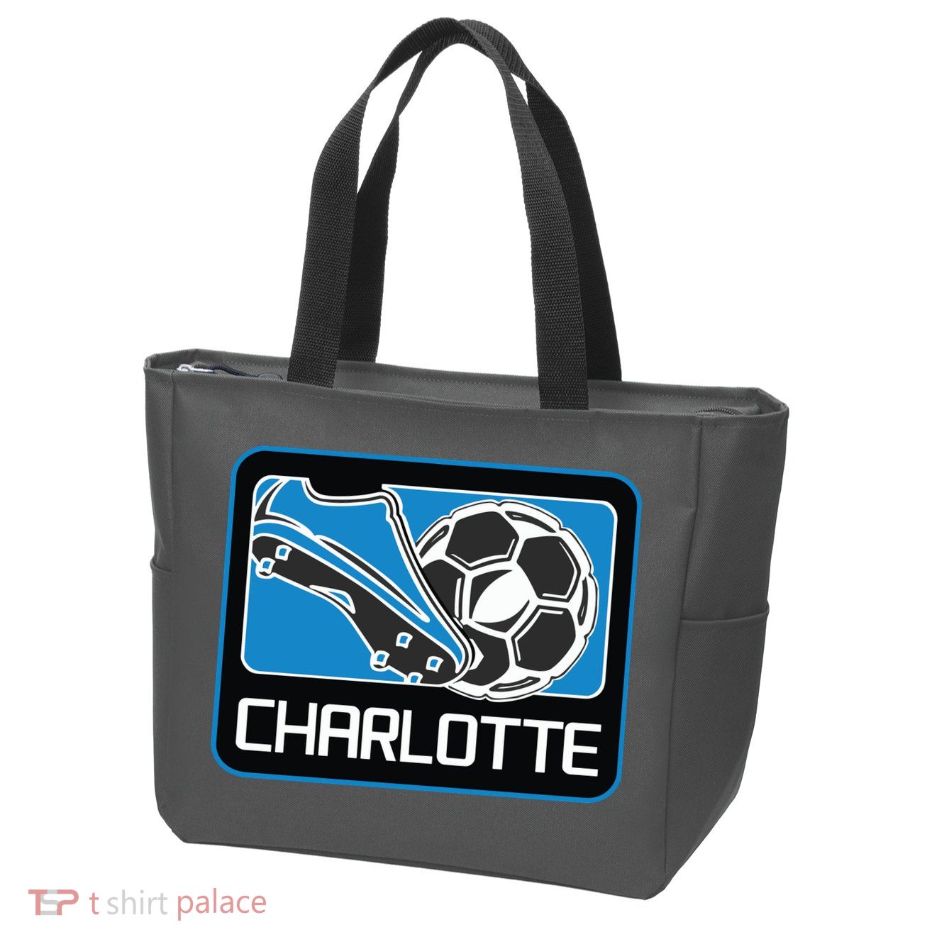Cool Charlotte Soccer Cleats Zip Tote Bag