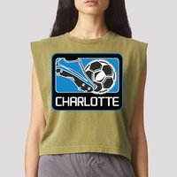 Cool Charlotte Soccer Cleats Garment-Dyed Women's Muscle Tee