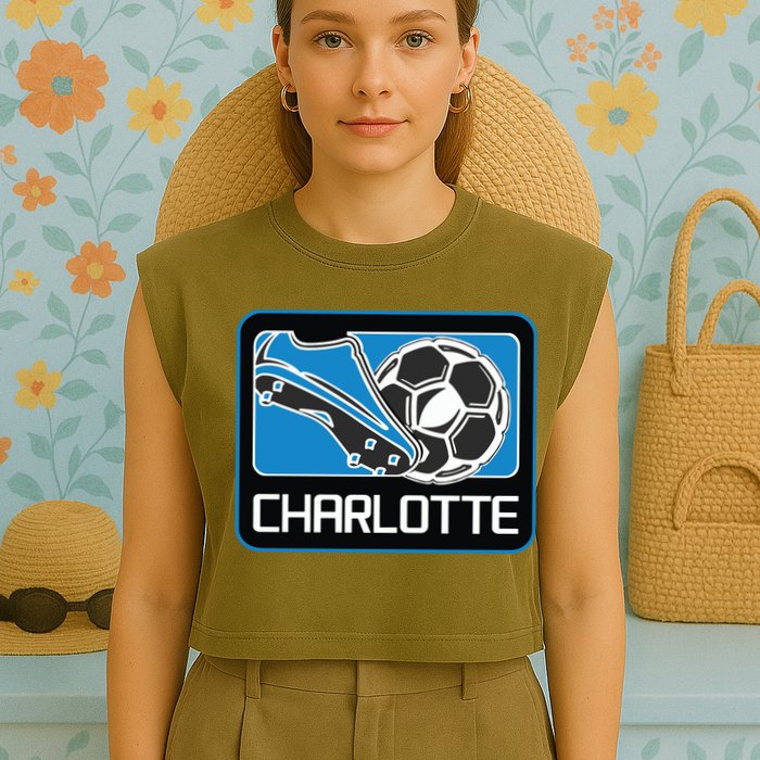 Cool Charlotte Soccer Cleats Garment-Dyed Women's Muscle Tee