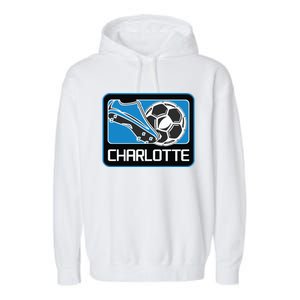 Cool Charlotte Soccer Cleats Garment-Dyed Fleece Hoodie