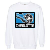 Cool Charlotte Soccer Cleats Garment-Dyed Sweatshirt