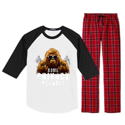 Cryptozoology Cryptid Sasquatch Believe Funny Bigfoot Raglan Sleeve Pajama Set