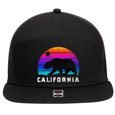 California California State Cali Lover 7 Panel Mesh Trucker Snapback Hat