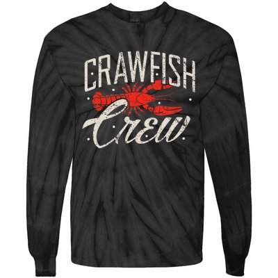 Crawfish Crew Seafood Cajun Boil Crayfish Louisiana Tie-Dye Long Sleeve Shirt