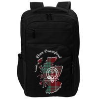 Clan Crawford Surname Last Name Scottish Tartan Crest Map Impact Tech Backpack