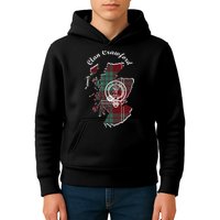 Clan Crawford Surname Last Name Scottish Tartan Crest Map Kids Hoodie