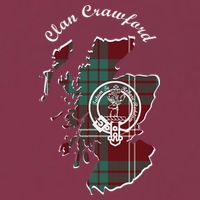 Clan Crawford Surname Last Name Scottish Tartan Crest Map 16oz Travel Tumbler