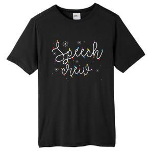 Cute Christmas Speech Crew Teacher Xmas Light Festive SLP Tall Fusion ChromaSoft Performance T-Shirt