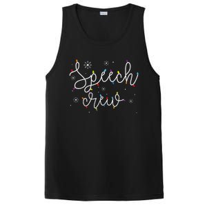 Cute Christmas Speech Crew Teacher Xmas Light Festive SLP PosiCharge Competitor Tank