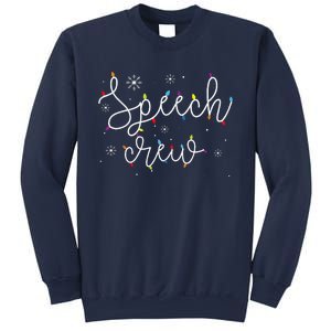 Cute Christmas Speech Crew Teacher Xmas Light Festive SLP Sweatshirt