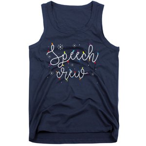 Cute Christmas Speech Crew Teacher Xmas Light Festive SLP Tank Top