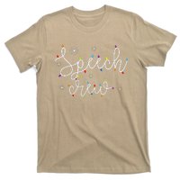 Cute Christmas Speech Crew Teacher Xmas Light Festive SLP T-Shirt