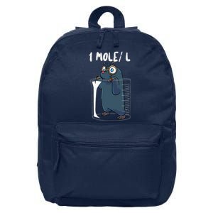 Chemistry Chemist Student Science Teacher Mole 16 in Basic Backpack