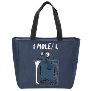 Chemistry Chemist Student Science Teacher Mole Zip Tote Bag