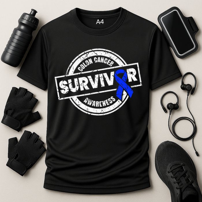 Colon Cancer Survivor Colon Cancer Awareness Month Cooling Performance Crew T-Shirt