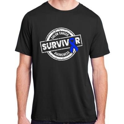 Colon Cancer Survivor Colon Cancer Awareness Month Adult ChromaSoft Performance T-Shirt