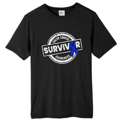 Colon Cancer Survivor Colon Cancer Awareness Month Tall Fusion ChromaSoft Performance T-Shirt