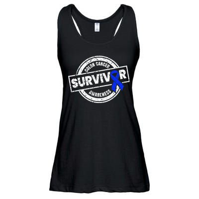 Colon Cancer Survivor Colon Cancer Awareness Month Ladies Essential Flowy Tank