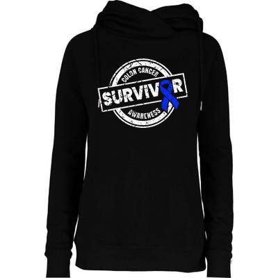 Colon Cancer Survivor Colon Cancer Awareness Month Womens Funnel Neck Pullover Hood