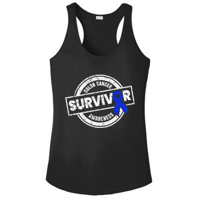 Colon Cancer Survivor Colon Cancer Awareness Month Ladies PosiCharge Competitor Racerback Tank