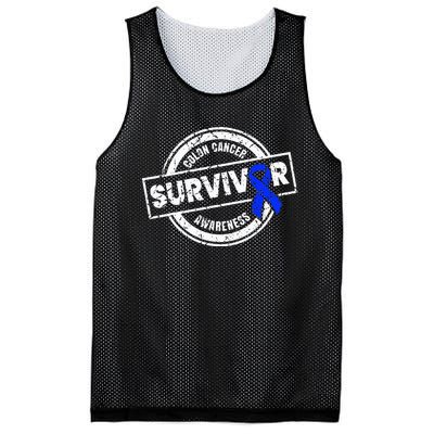 Colon Cancer Survivor Colon Cancer Awareness Month Mesh Reversible Basketball Jersey Tank