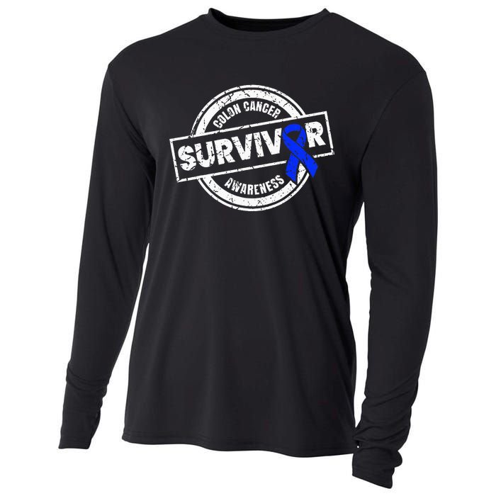 Colon Cancer Survivor Colon Cancer Awareness Month Cooling Performance Long Sleeve Crew