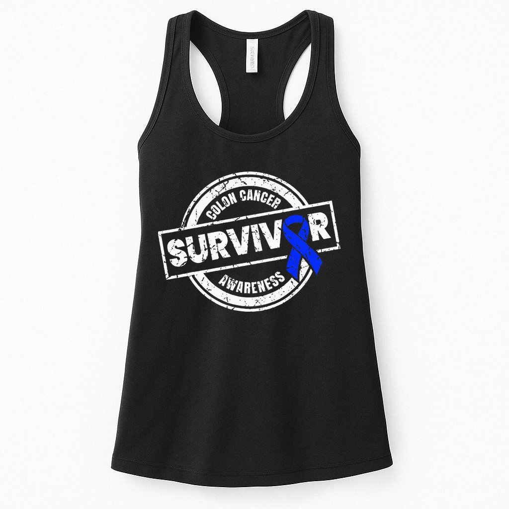 Colon Cancer Survivor Colon Cancer Awareness Month Womens Tank Top